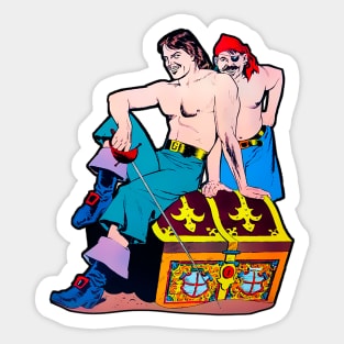 shirtless pirates Sticker